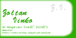 zoltan vinko business card